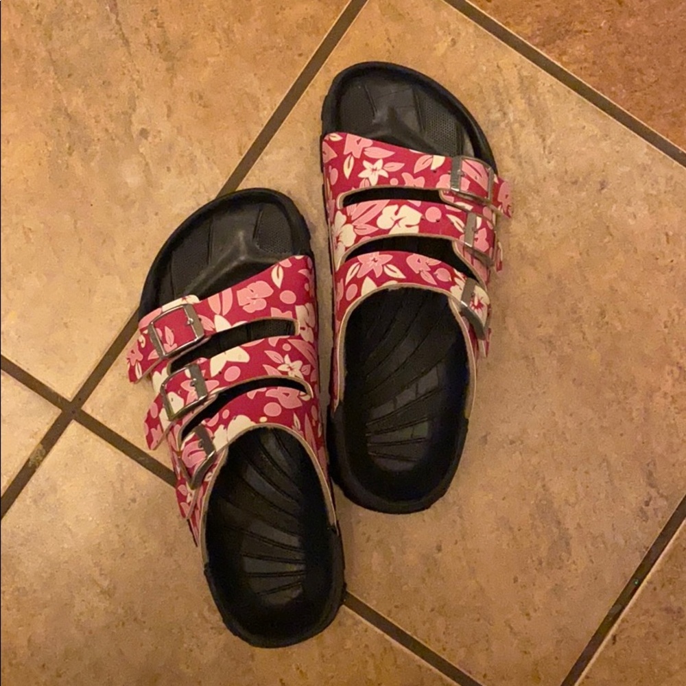 RARE Discontinued Pink / Navy Waterproof Birki’s EU39